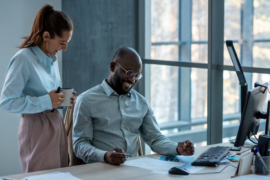 Industrial designers working on a 3D model or design deliverables